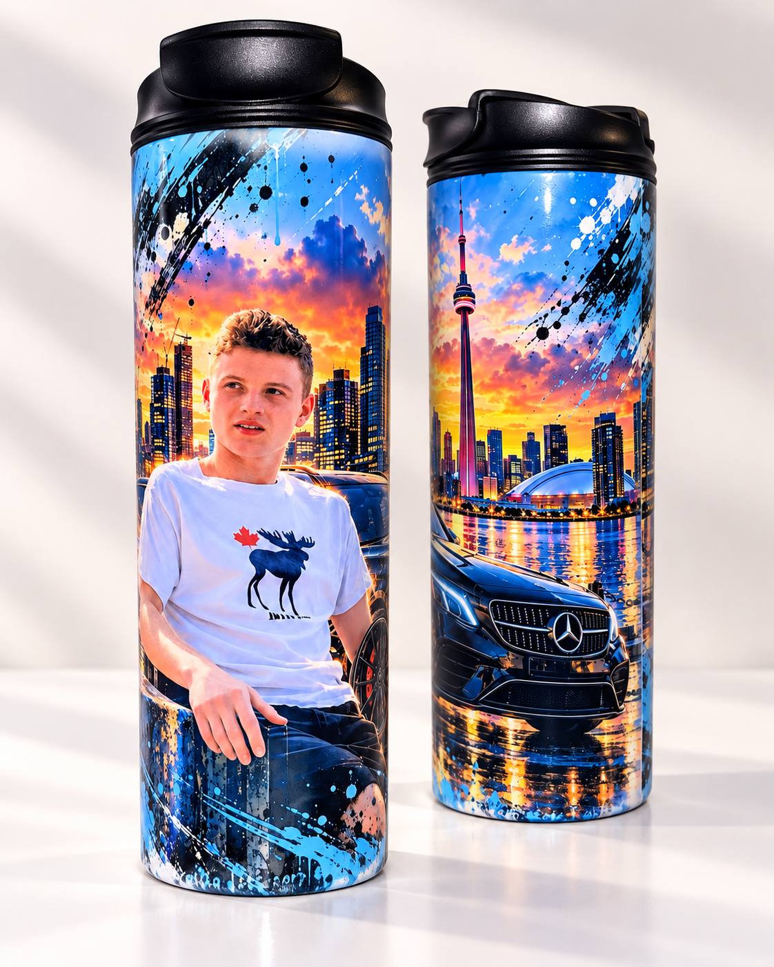Personalized Toronto Sunset Stainless Steel Travel Bottle (17 oz / 500 ml)